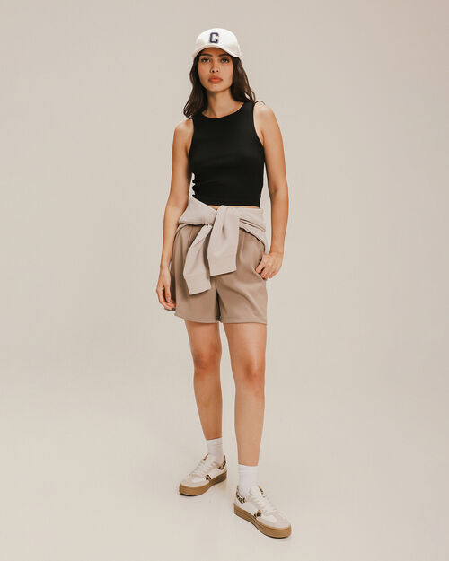 Playera Cropped Sin Mangas